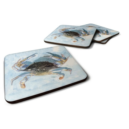 

Carolines Treasures 8011FC Blue Crab Foam Coaster Set of 4 3 1/2 x 3 1/2 multicolor