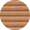 thumbnail image 1 of Ahgly Company Indoor Round Abstract Brown Sand Brown Abstract Area Rugs, 4' Round, 1 of 6