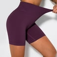thumbnail image 2 of gbyLJF Women's Ribbed Workout Seamless Shorts High Waisted Tummy Hide Yoga Biker Shorts Gym Athletic Running Leggings, 2 of 7