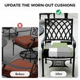 thumbnail image 5 of Outdoor Patio Cushion Covers 4 Pack Abstract Patio Chair Cushion Covers with Ties and Zipper Square Green Black Grey White Waterproof Outdoor Seat Cushion Covers for Patio Furniture 20"x18", 5 of 9