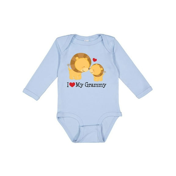 Inktastic I Love My Grammy Boys or Girls Long Sleeve Baby Bodysuit
