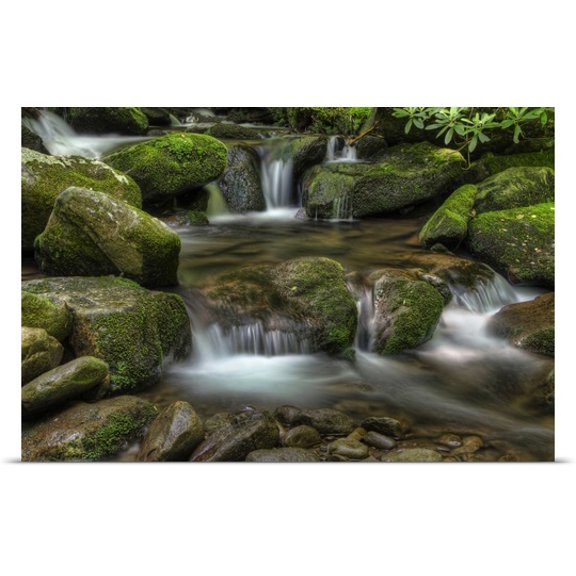 Great BIG Canvas Ross Boyd Poster Print entitled Cascading Water
