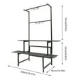 thumbnail image 6 of Wildnix Modern Carbon Steel Plant Stand with Multi-Tier Design, Adjustable Feet, Hanging Rods, Suitable for Indoor & Outdoor Use, 6 of 6