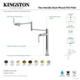 thumbnail image 4 of Kingston Brass KS4703KL Whitaker Deck Mount Pot Filler Faucet, Antique Brass, 4 of 4