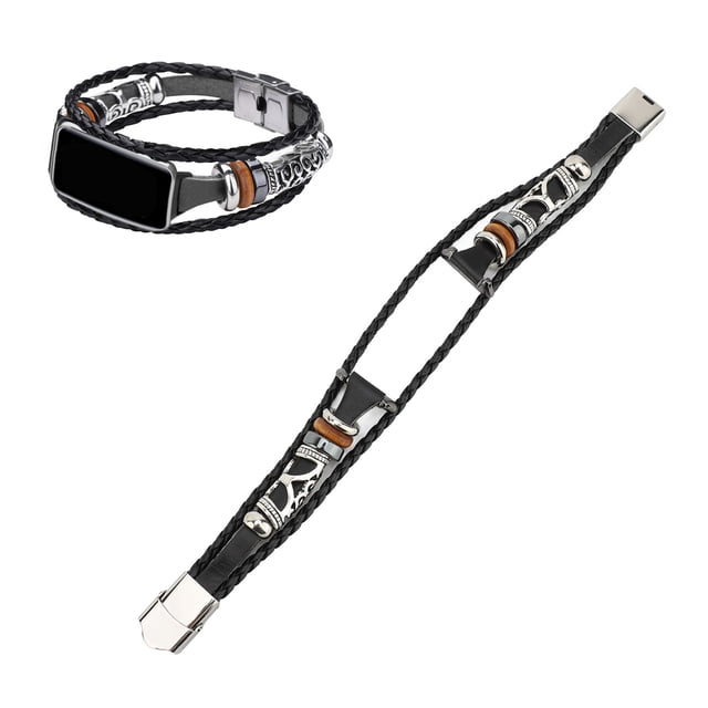 PU Metal Band Ethnic Retro Beaded Watch Strap for Bracelet 9 Smartwatch, Soft Touch Lightweight Material, Easy Fit Connection and Sizing Options, Vintage Stylish Band with