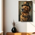 thumbnail image 4 of Golden Retriever Dog Canvas Painting Canvas Art Prints Bathroom Artwork for Wall Living Room Bedroom Bathroom Wall Art Framed Art Wall Decor Wood Wall Hanging Art, 4 of 6