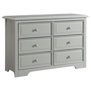 Graco Brooklyn 6 Drawer Double Dresser in Pebble Gray