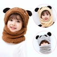 thumbnail image 2 of SPRING PARK Kids Winter Thickened Cartoon Panda Knitted Children Boys Girls Adult Outdoor Warm Plush Hat Casual Cap, 2 of 5