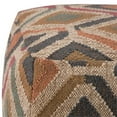 thumbnail image 4 of Bowery Hill Boho Square Pouf in Multi-Color Kilim Patterned Fabric Jute & cotton, 4 of 6