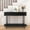 Black, variant on CBJCBJ 47.5" Console Modern Entryway Table with Wood Tambour Door Sofa Console &Storage Shelf for Hallway, Living Room(Brown)