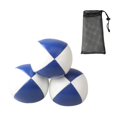 thumbnail image 4 of 3 pelotas de malabares, pelotas de malabares para entretenimiento, fácil agarre, accesorios pequeños y suaves para hacer malabares. Azul y blanco, 4 of 9