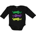 thumbnail image 3 of Inktastic Mardi Gras Holiday Alligators Boys or Girls Long Sleeve Baby Bodysuit, 3 of 5
