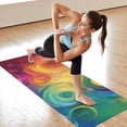 thumbnail image 6 of Colorful Tie Dye Circular Spiral Pattern Hot Yoga Mat Towel Non Slip for Hot Yoga - Quick-Drying Yoga Mat Cover with 4 Corner Pockets with Travel Bag - Hot Yoga Towel Non Slip 70"x26", 6 of 6