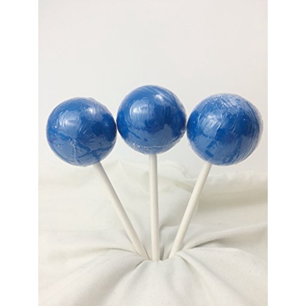 Jumbo Jawbreaker Pops on a Stick Blue 12 Count Candy Envy