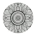 thumbnail image 2 of JEUXUS  Outdoor/Indoor Use Fits Round Tablecloth Datura Geometric Decorative Design Wipable Polyester Cloth Spring Summer Party Table Cover Abstract Gray White, 2 of 7