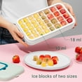 Covered Ice Cube Trays for Freezer Stackable Silicone Tray with Lid