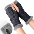 thumbnail image 3 of Fingerless Gloves For Women - Arm Wrist Warmers, Ladies Winter Cashmere Arm Fingerless Gloves Mittens Wrists Knitted Warmers With Thumb Hole For Women, 3 of 5