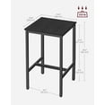 thumbnail image 3 of Bar Table, Small Kitchen Dining Table, High Top Pub Table, Height Cocktail Table for Living Room Party, Sturdy Metal Frame, 23.6 x 23.6 x 36.2 Inches for Narrow Spaces, 3 of 7