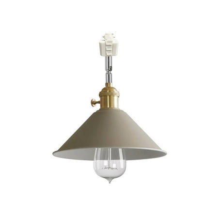 

FSLiving H-Type Track Pendant Light Adjustable Angle E26 Base Nordic Style Khaki Macaron Track Lighting Fixture for Kitchen Island Sloped Ceiling Vaulted Ceiling Bulb&Track Not Included - 1 Light