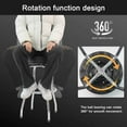 thumbnail image 6 of Ruedamann 29" H Swivel Bar Stool, Black Leatherette Padded Seat, Chrome Frame, Holds Up to 300 lbs, Shop Stool for Kitchen, Home Bar, 6 of 8