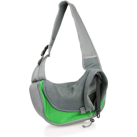 Hgudesign Pet Sling Carrier Bag  Hand-Free Dog Outdoor Travel Shoulder Bag with Adjustable Strap& Zir