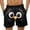 Black, variant on Purcolt Mens Swim Trunks Y2K Funny Cartoon Expression Face Print Beach Shorts Casual Boarding Short with Pockets