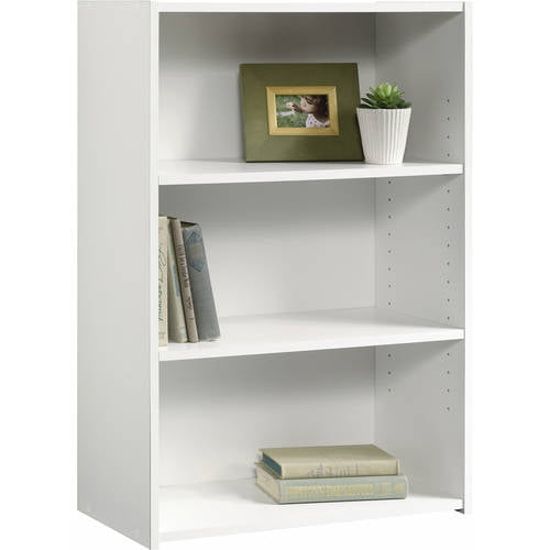 Shelf Standard Bookcase Soft White, Three Shelf Bookcase White