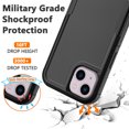 thumbnail image 5 of Xhy iPhone 14 Plus Case 2 in 1 Double Layer Rugged Drop Resistant, Military Grade Full Body Protection TPU Durable Detachable for iPhone 14 Plus 6.7 inch 2022 Phone - Black, 5 of 8