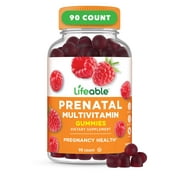 Lifeable Prenatal Multivitamin with Iron and Choline | Great Tasting prenatal Vitamins for Women | Vegetarian Non-GMO prenatal Gummies | 90 Gummies