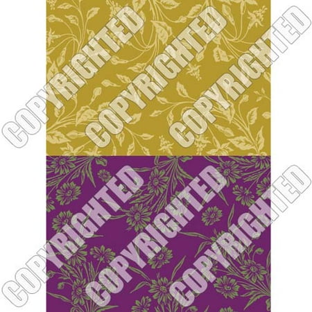 Nunn Design Collage Sheet Wheat/Violet Floral For Scrapbook - Fits