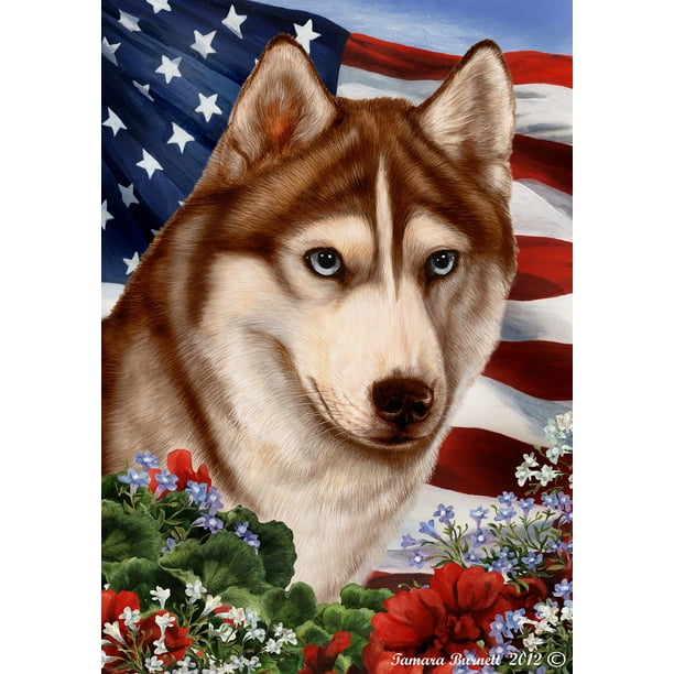 Siberian Husky Red Blue Eyes Best Of Breed Patriotic I Large Flags Walmart Com Walmart Com
