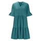 thumbnail image 5 of Vestido de Verano de Manga Corta para las Mujeres una Línea de Playa Casual, Bolsillos de Primavera Suelto Vestido de Poliéster, 5 of 9