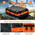 thumbnail image 5 of Goplus 21 Cubic Feet Car Roof Bag Rooftop Cargo Carrier Waterproof Soft Top Luggage Bag, 5 of 11