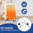 thumbnail image 4 of GGB-2 Pieces Convenient Mobile Pulley Bracket for Oiled Filled Radiator, 360° Rotatable Electric Heater Frame Base with Wheels, Easy Installation Repair Parts Oil , Black Wheel—0516, 4 of 9