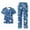 Blue Heart Star, variant on Yspwyqan Pink Ghost Scrubs for Women Set, 2 Piece V-Neck Short Sleeve Scrub Top & Cargo Pants, Stretchy Breathable Holiday Uniforms with 6 Pockets for Nurse Vet Dental, Size S