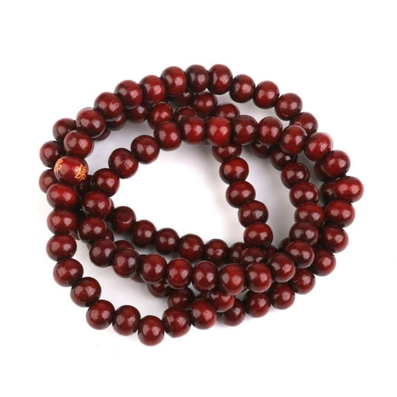 JWQFBC Wood 108 PRAYER Beads Buddha Mala Bracelet Tibetan Buddist Wristband