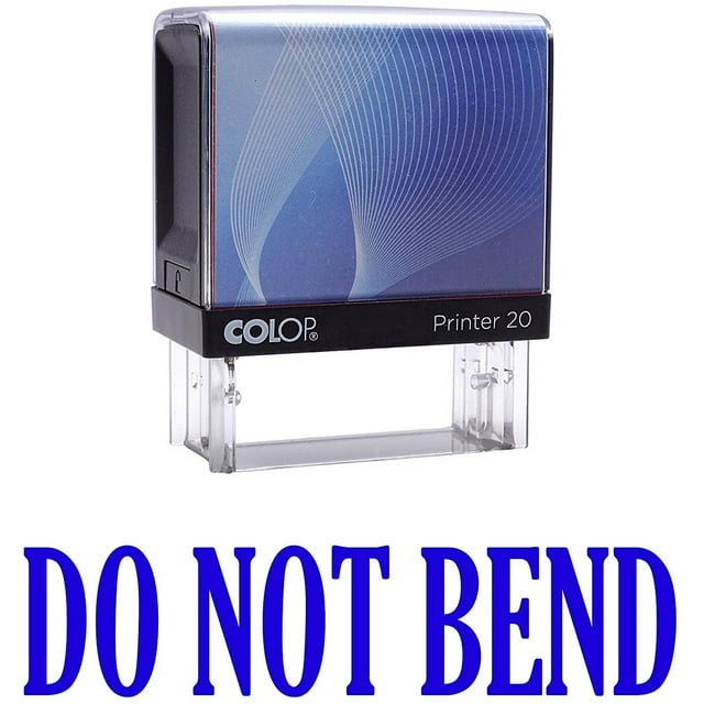 DO NOT BEND Self Inking Rubber Stamp Small Blue Ink Office Stock Stamp Colop Stamper