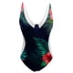 thumbnail image 3 of MKLEKYY Trajes De Baño Mujer Completo Women'S Deep V Printed Color Matching Swimsuit, 3 of 3