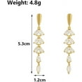 thumbnail image 3 of Sparkling Rhinestone Long Tassel Dangle Earring, Dainty Marquise Crystal Wedding Bridesmaids Drop Earring, Party Prom Statement Jewelry Gift for Women, 3 of 8
