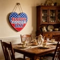thumbnail image 7 of CuiLiyq 4th of July Wooden Welcome Door Hanger, Patriotic Memorial Day USA 250th Anniversary Sign for Front Porch Wall Entryway Home Decor, 7 of 7