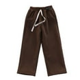 thumbnail image 1 of Pantalones largos de pana para niñas, pantalones deportivos de color liso, pantalones anchos para niñas, pantalones deportivos y casuales con cintura elástica, pantalones de poliéster para niños, 1 of 6