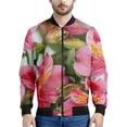 thumbnail image 2 of Chaqueta con cremallera y estampado de flores de alstroemerias para hombre, sudadera étnica con estampado 3D, chaqueta informal de calle, abrigo de manga larga con cremallera, 2 of 5