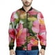 thumbnail image 2 of Chaqueta con cremallera y estampado de flores de alstroemerias para hombre, sudadera étnica con estampado 3D, chaqueta informal de calle, abrigo de manga larga con cremallera, 2 of 5