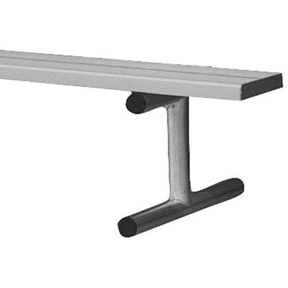 Athletic Connection 15' Red Permanent Bench With Back BEPD15CR