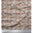 thumbnail image 1 of Soimoi Velvet Fabric Leaves & Tiger Jungle Decor Fabric Printed Yard 58 Inch Wide, 1 of 1