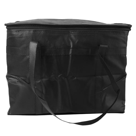 KAKOWELY Reusable Grocery Bag Insulated Tote Cooler Bag Heavy Duty Shopping Bag (Black),12.99"X8.07"X13.98"