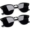 thumbnail image 1 of Gafas de Sol Joopin Semi Sin Montura con Armazón de Cuerno Negro Polarizadas UV, 1 of 6