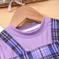 thumbnail image 5 of NOLDARES Toddler Infant Kid Girl Cute Outfits Clothing 2 Piece Long Sleeve Soft Top and Pants Print Clothes Set Fall Winter(Purple,5-6 Y), 5 of 9