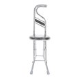 thumbnail image 2 of Bastón con Asiento Plegable, Bastón con Asiento, Bastones para Caminar, Bastón Grueso Antideslizante de Cuatro Patas para Ancianos, Ayudas para Viajes al Aire Libre(negro) Amonsee  No, 2 of 7