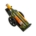 thumbnail image 2 of Black Wood Wine Bottle Cart 6" X 12", 2 of 3